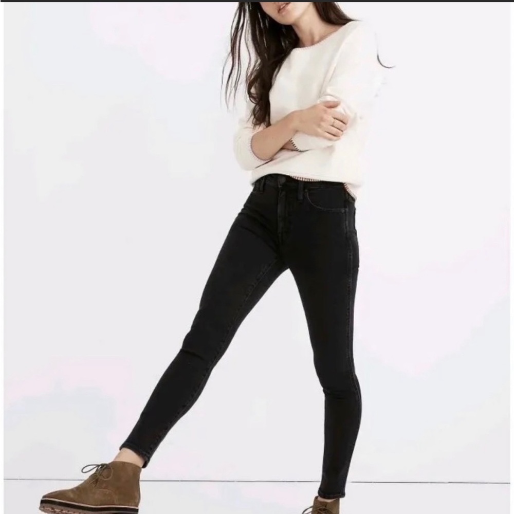 Madewell 9” High rise black Skinny jeans